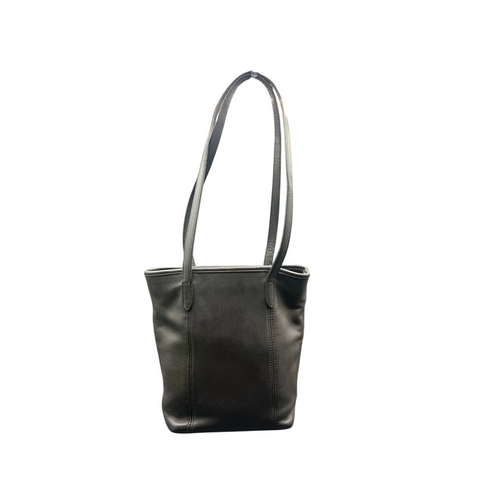 Vintage Coach Black Leather Lunch Tote Small Shoulder Bag Mexico 9077
